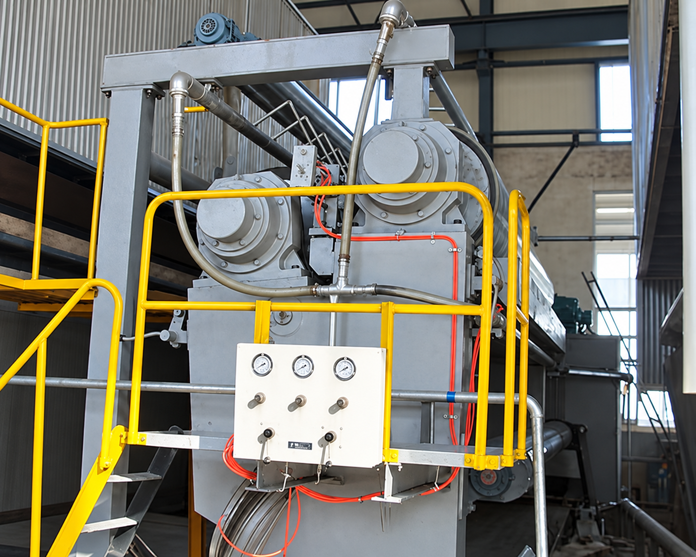 Diagonal and horizontal size press